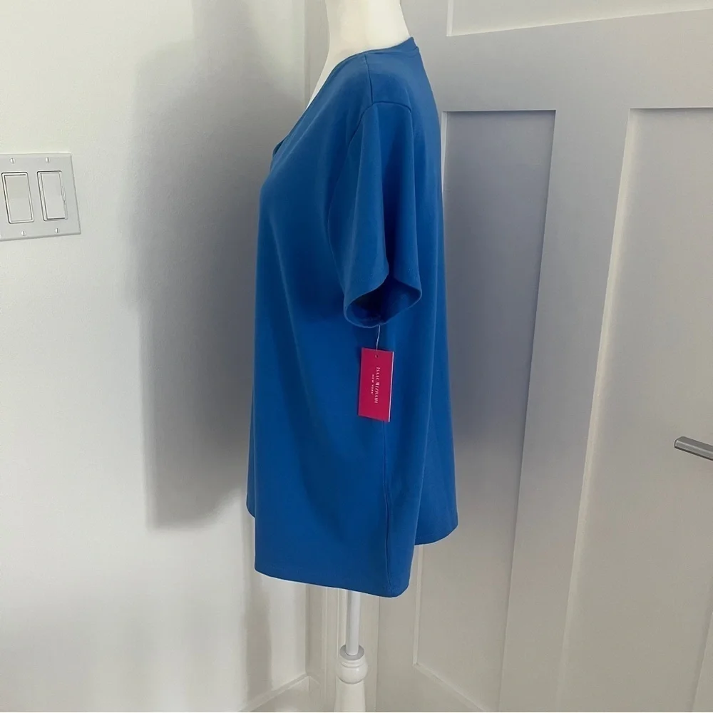 Isaac Mizrahi Live! Classic Essential Blue V-Neck Women's Top Sz XL *Q29 - Picture 2 of 4